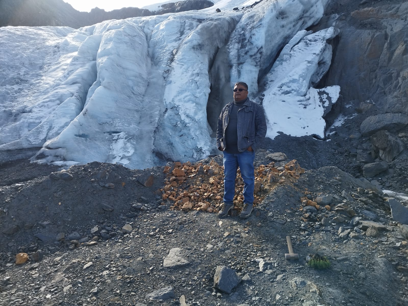 Ice glacier behind